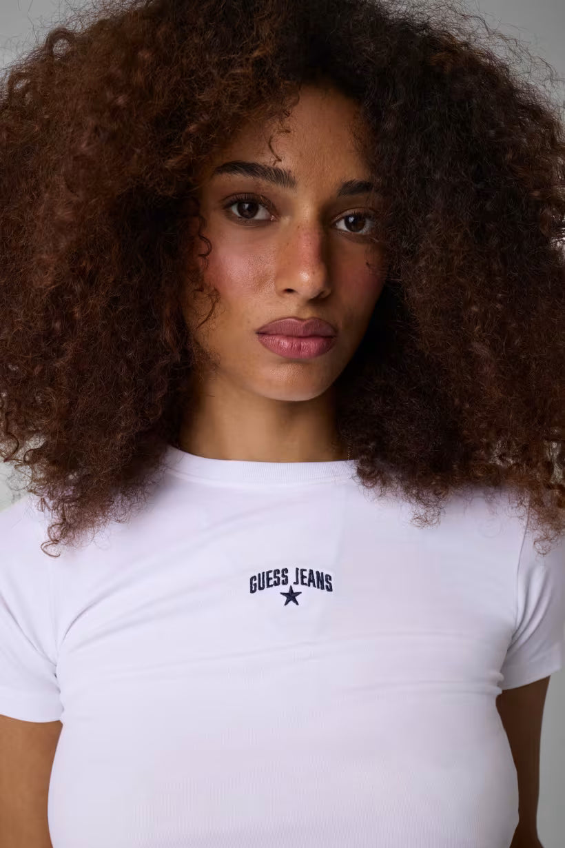 T-shirt con logo ricamato