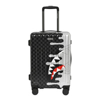 SILVER SIDE DRIP BLACK CHECK CARRY-ON HARD LUGGAGE SPRAYGROUND