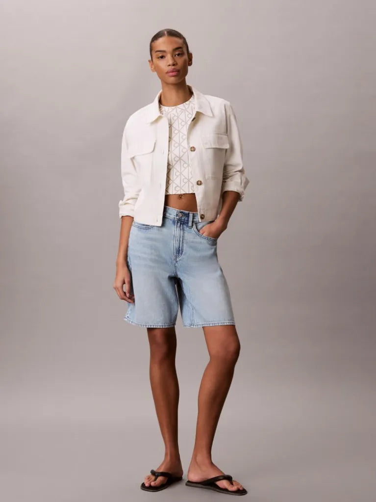 T-Shirt Crop con Logo