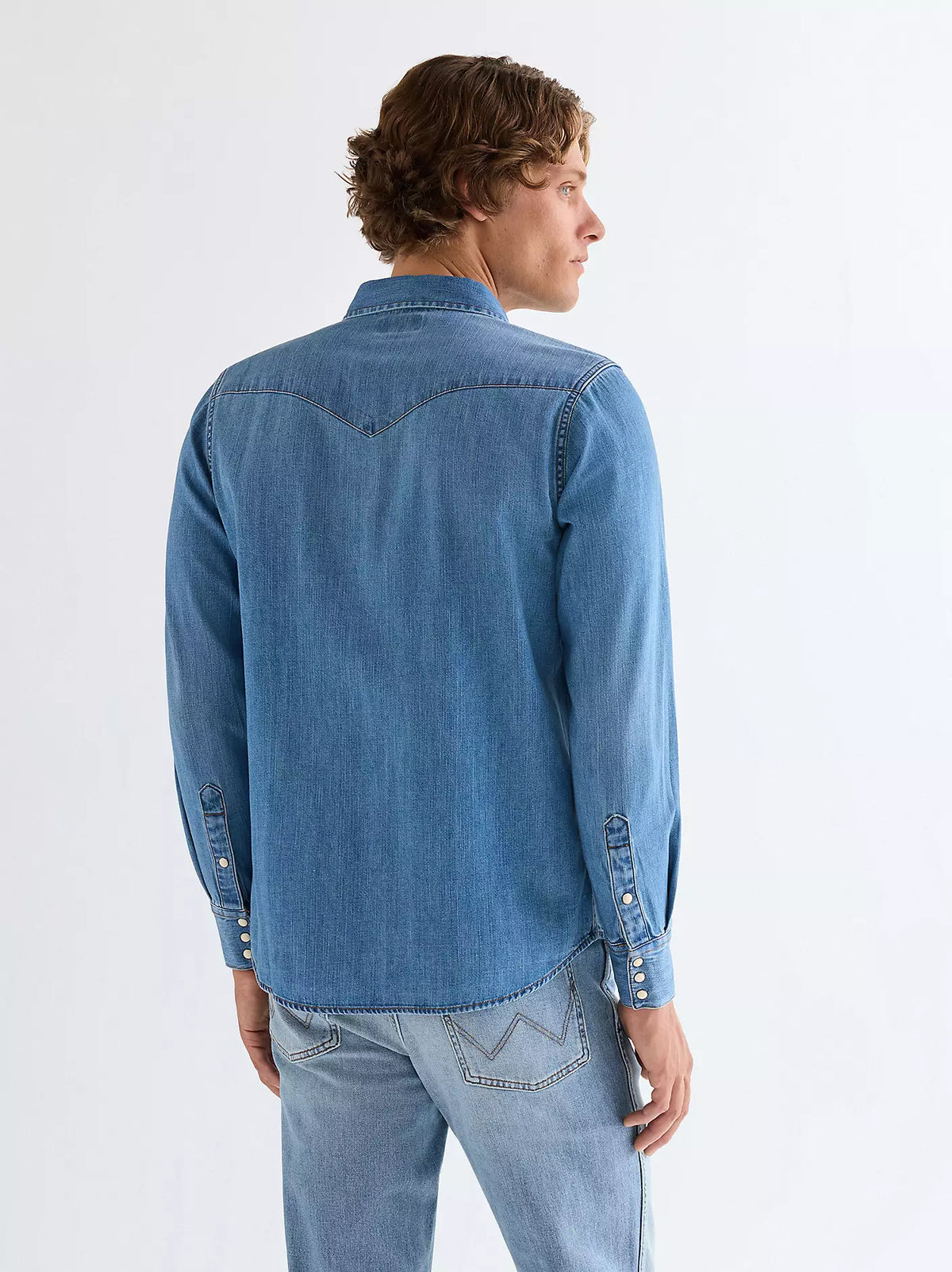 WESTERN SHIRT MID LIGHT WASH