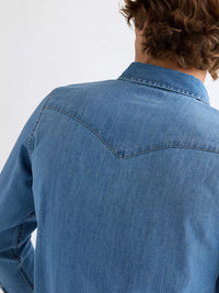 WESTERN SHIRT MID LIGHT WASH