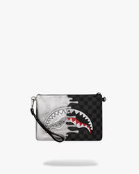 SILVER SIDE DRIP BLACK CHECK CROSSBODY POUCHETTE SPRAYGROUND