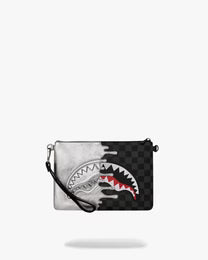 SILVER SIDE DRIP BLACK CHECK CROSSBODY POUCHETTE SPRAYGROUND