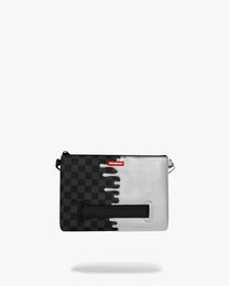 SILVER SIDE DRIP BLACK CHECK CROSSBODY POUCHETTE SPRAYGROUND