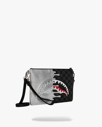 SILVER SIDE DRIP BLACK CHECK CROSSBODY POUCHETTE SPRAYGROUND