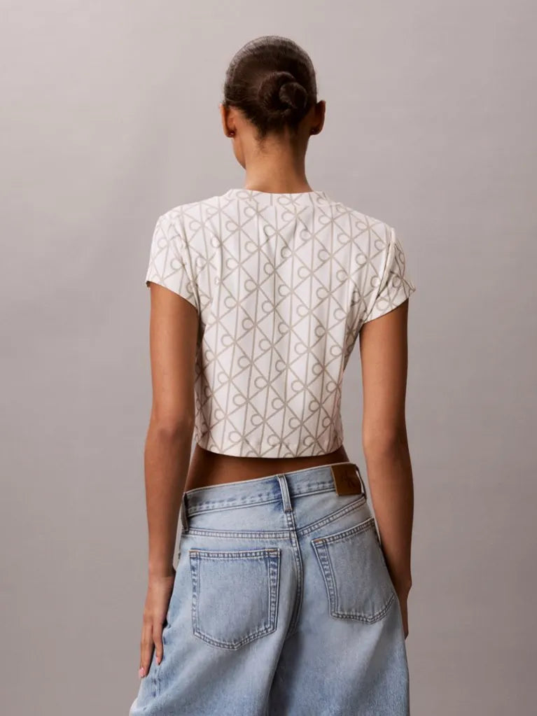 T-Shirt Crop con Logo