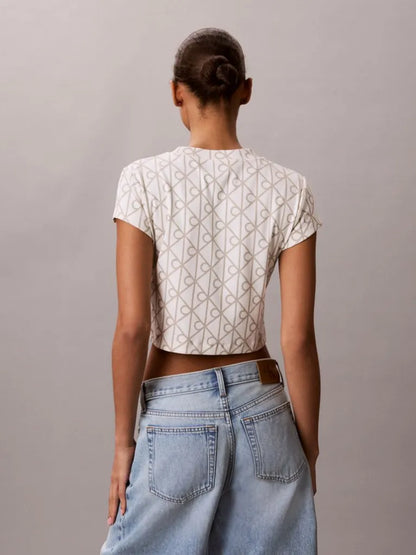 T-Shirt Crop con Logo