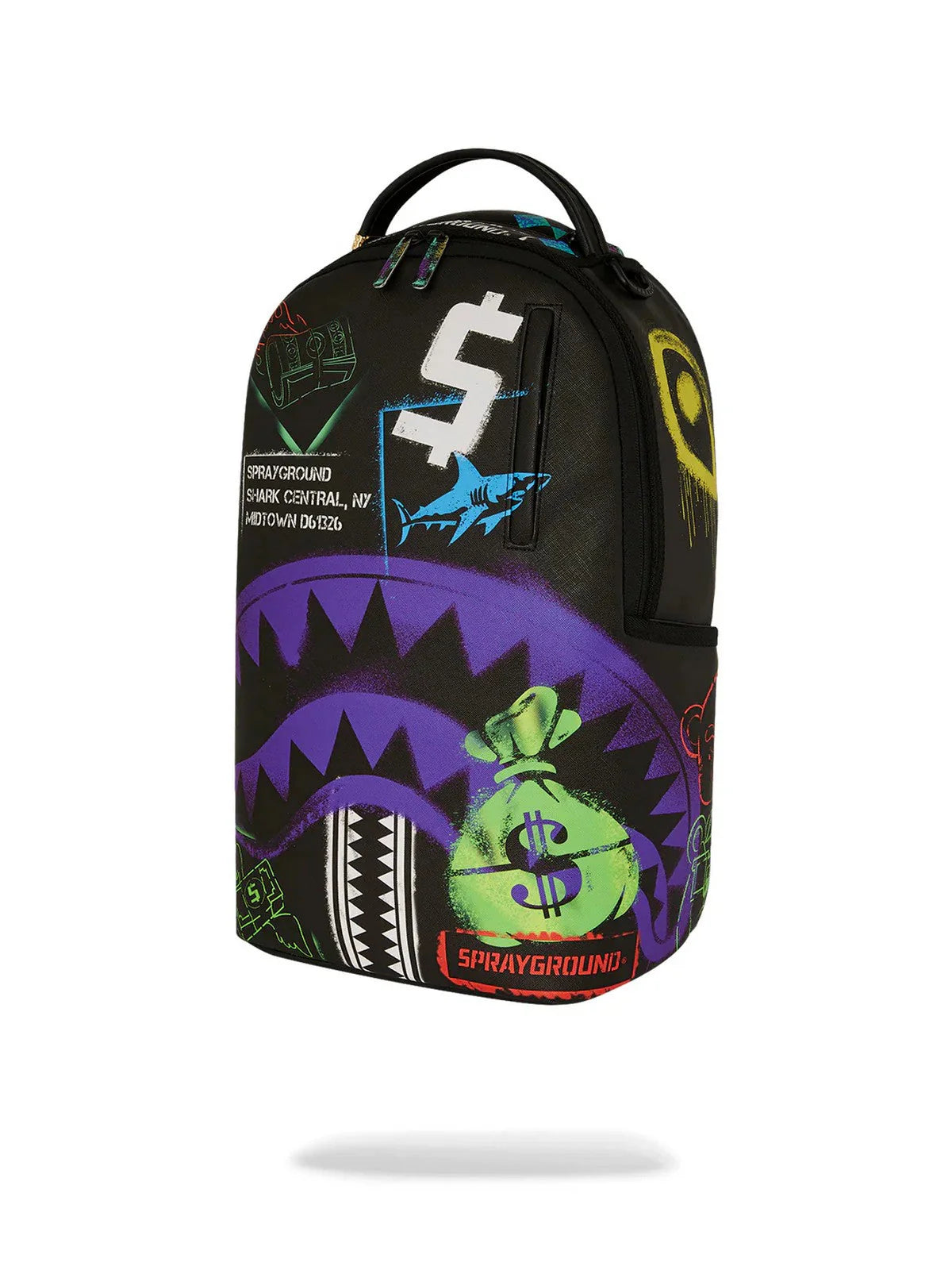 ZAINO SPRAYGROUND SHARK CENTRAL STENCILS DLXSV