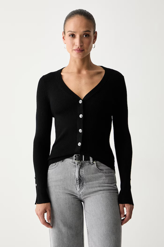 LS VN ELLIE CARDI SWTR-Jet Black A996