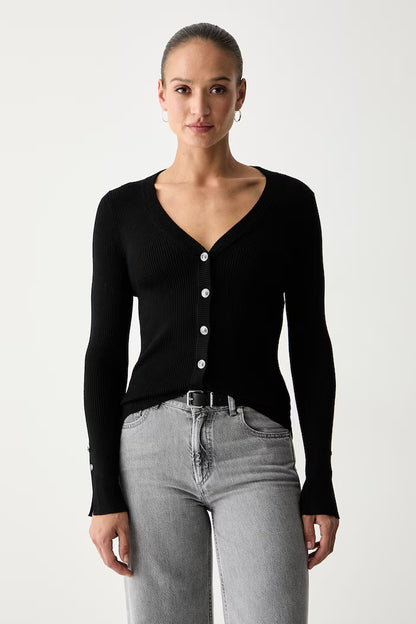 LS VN ELLIE CARDI SWTR-Jet Black A996