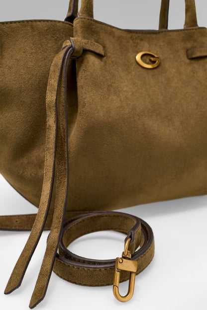 Borsa a mano Allegra in suede