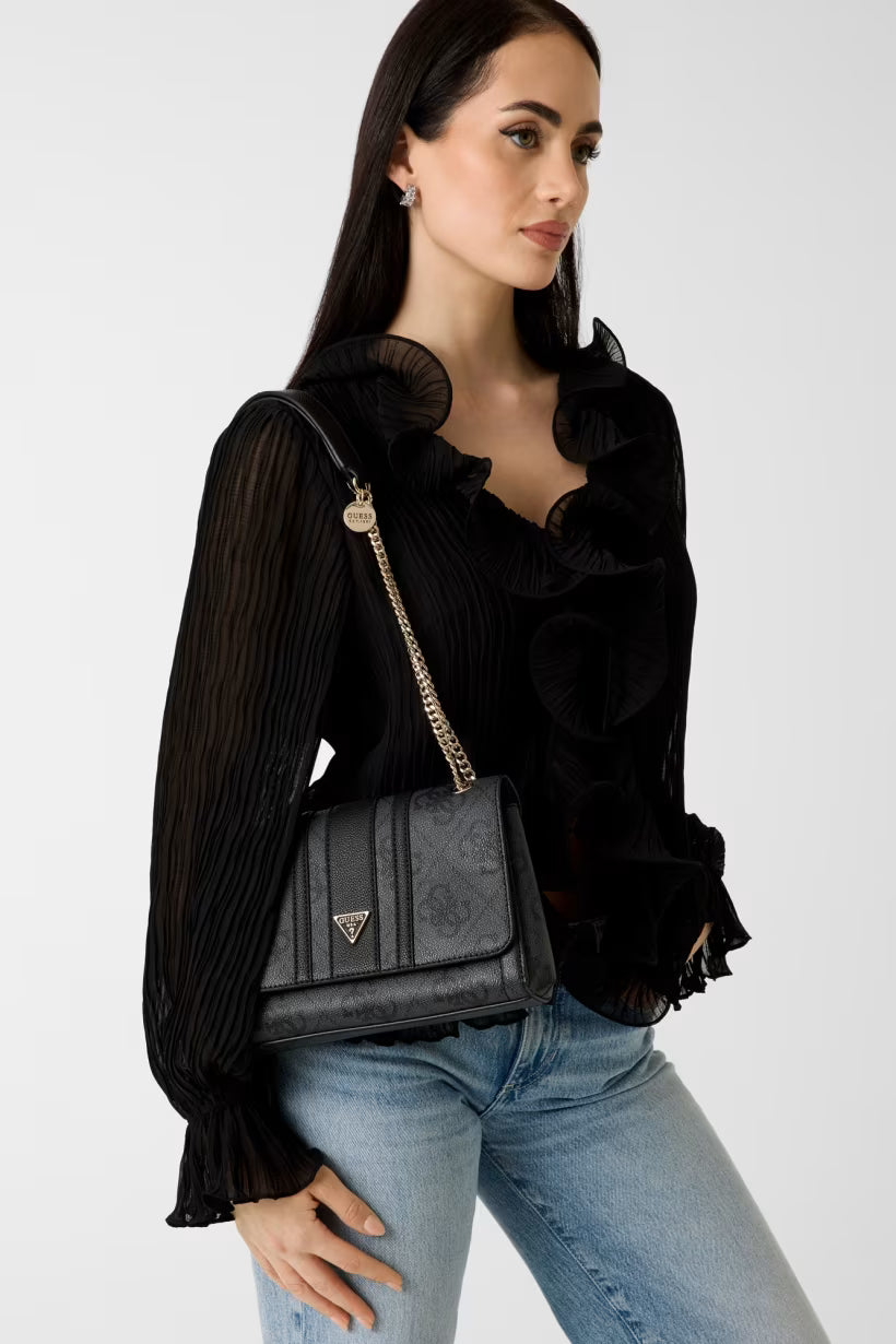 Borsa a tracolla con logo Noelle