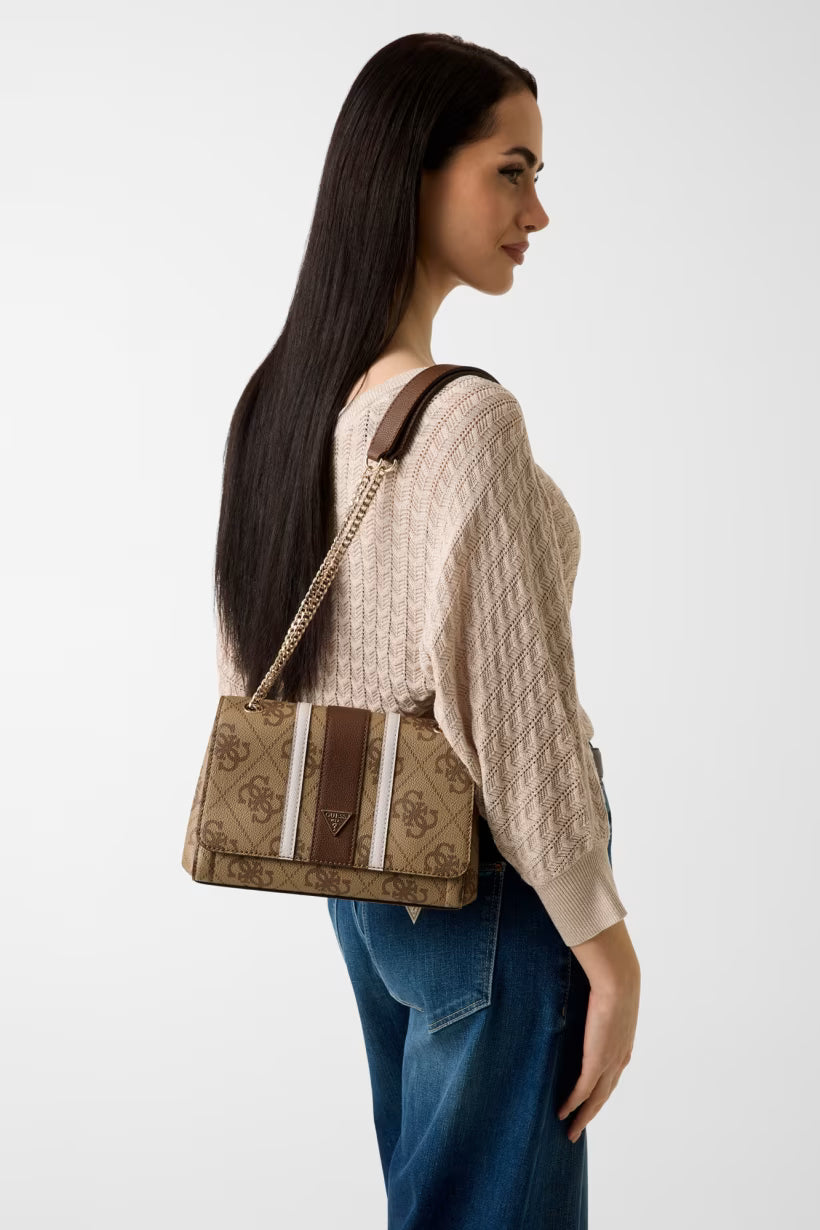 Borsa a tracolla con logo Noelle