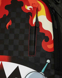 ZAINO SPRAYGROUND BENDER FIRE DRAMA DLXV BACKPACK CON ROBOT ACCIAIO