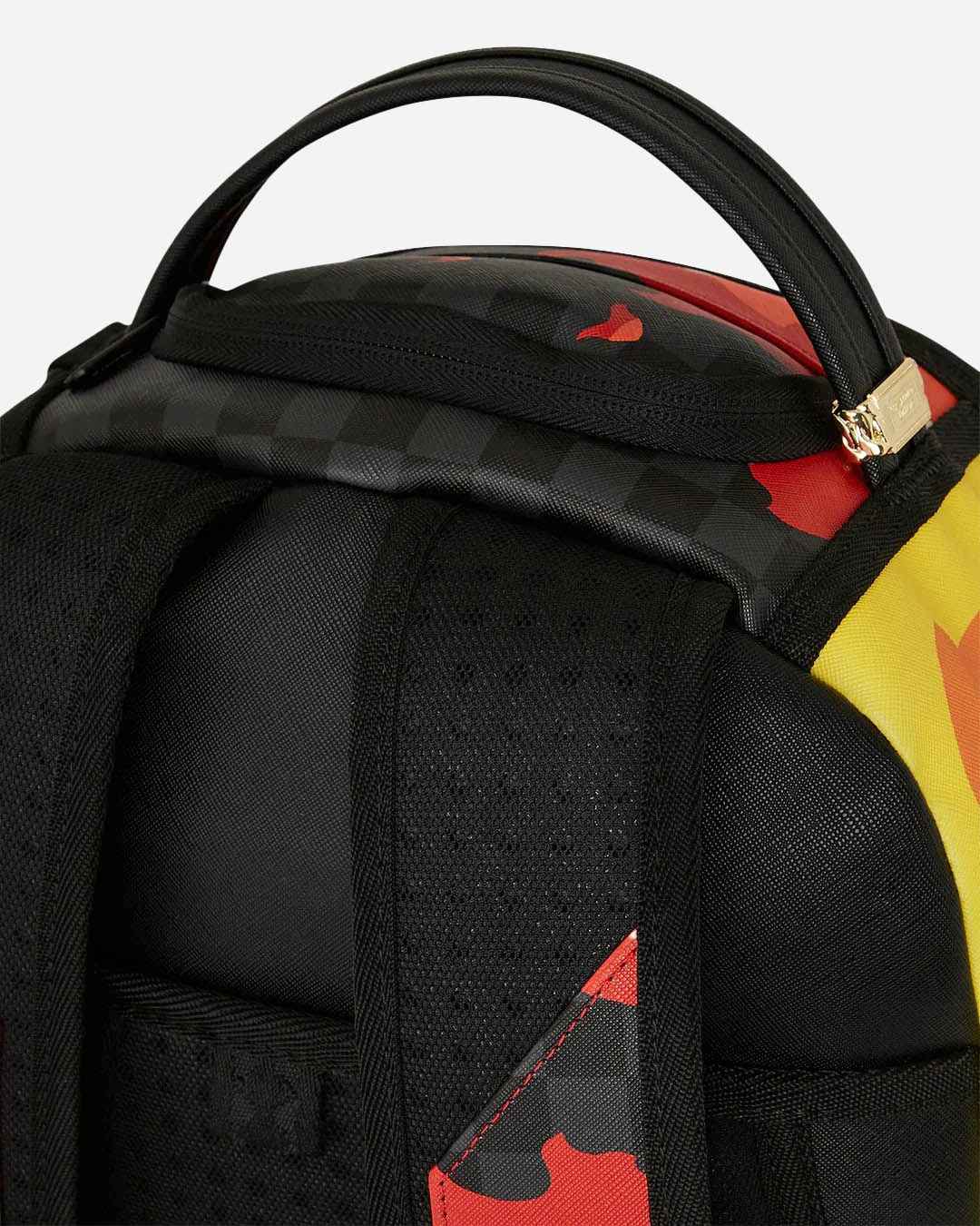 ZAINO SPRAYGROUND BENDER FIRE DRAMA DLXV BACKPACK CON ROBOT ACCIAIO
