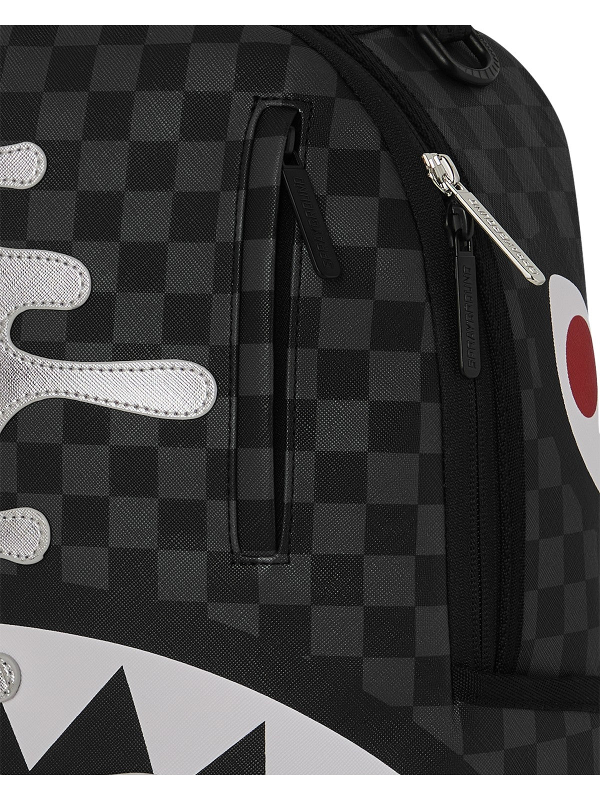 SILVER SIDE DRIP  BLACK CHECK DLXSV BACKPACK SPRAYGROUND