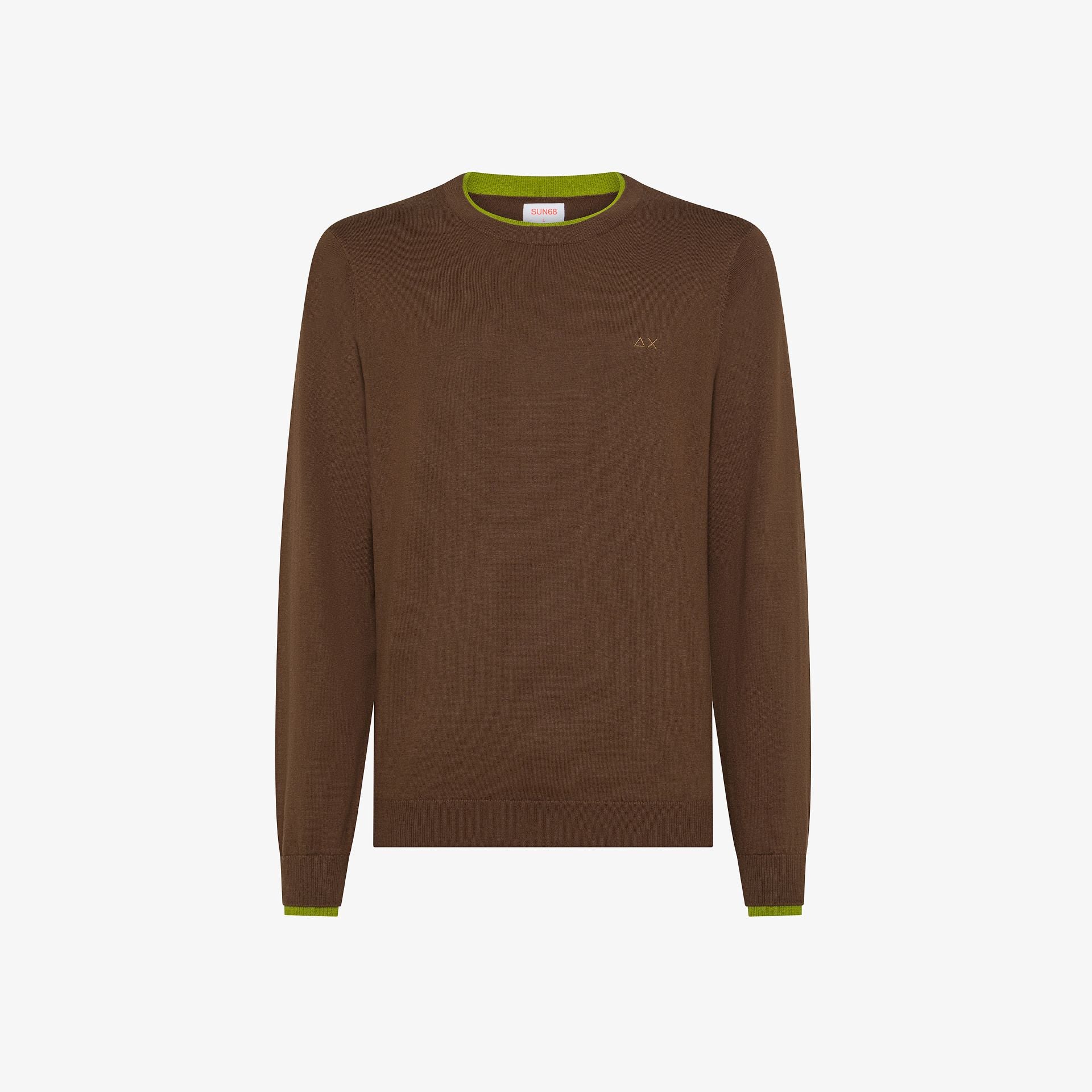 SUN 68 MAN ROUND SWEATER DOUBLE RIB L/S