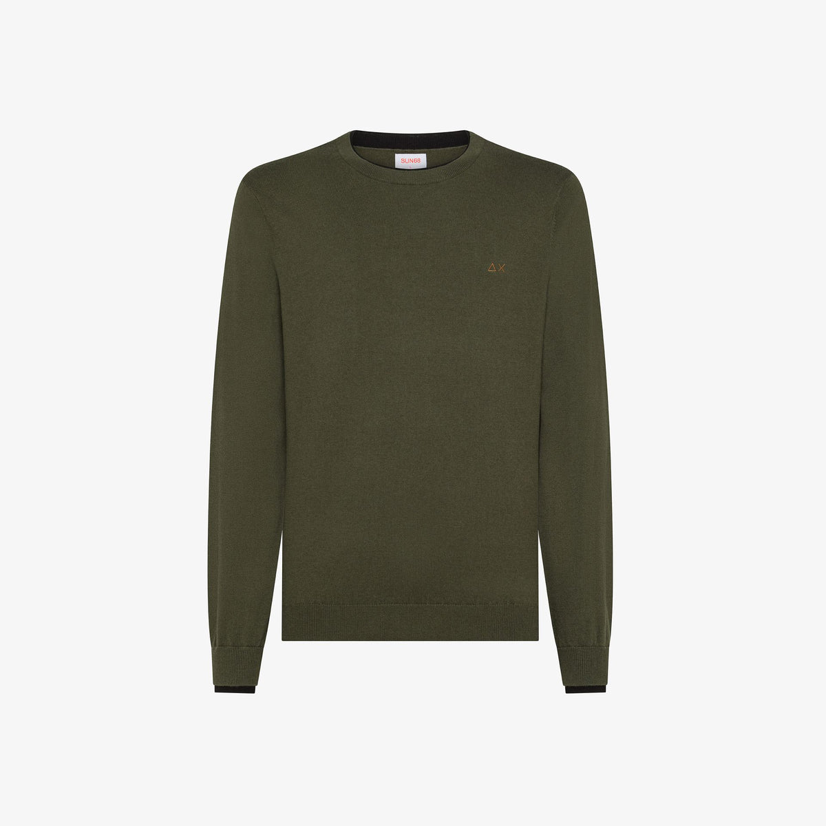 SUN 68 MAN ROUND SWEATER DOUBLE RIB L/S