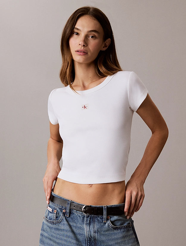 Baby Tee a costine con monologo intessuto