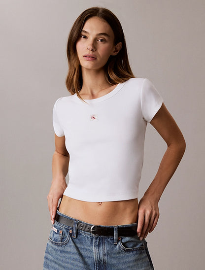 Baby Tee a costine con monologo intessuto