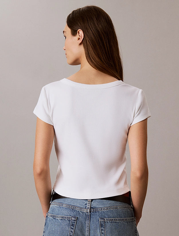 Baby Tee a costine con monologo intessuto