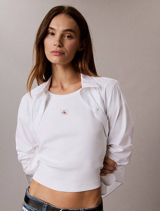 Baby Tee a costine con monologo intessuto