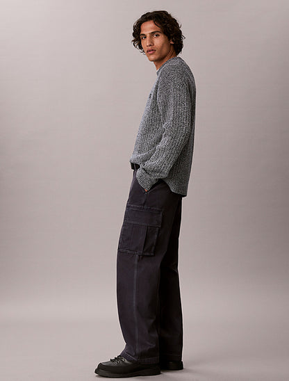 Maglione a costine in cotone