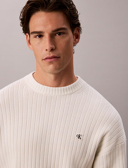 Maglione a costine in cotone