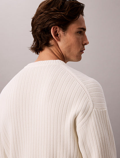 Maglione a costine in cotone