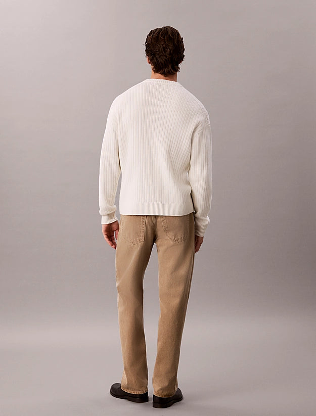 Maglione a costine in cotone