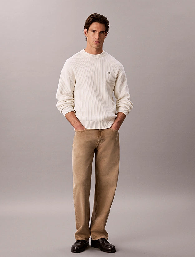 Maglione a costine in cotone