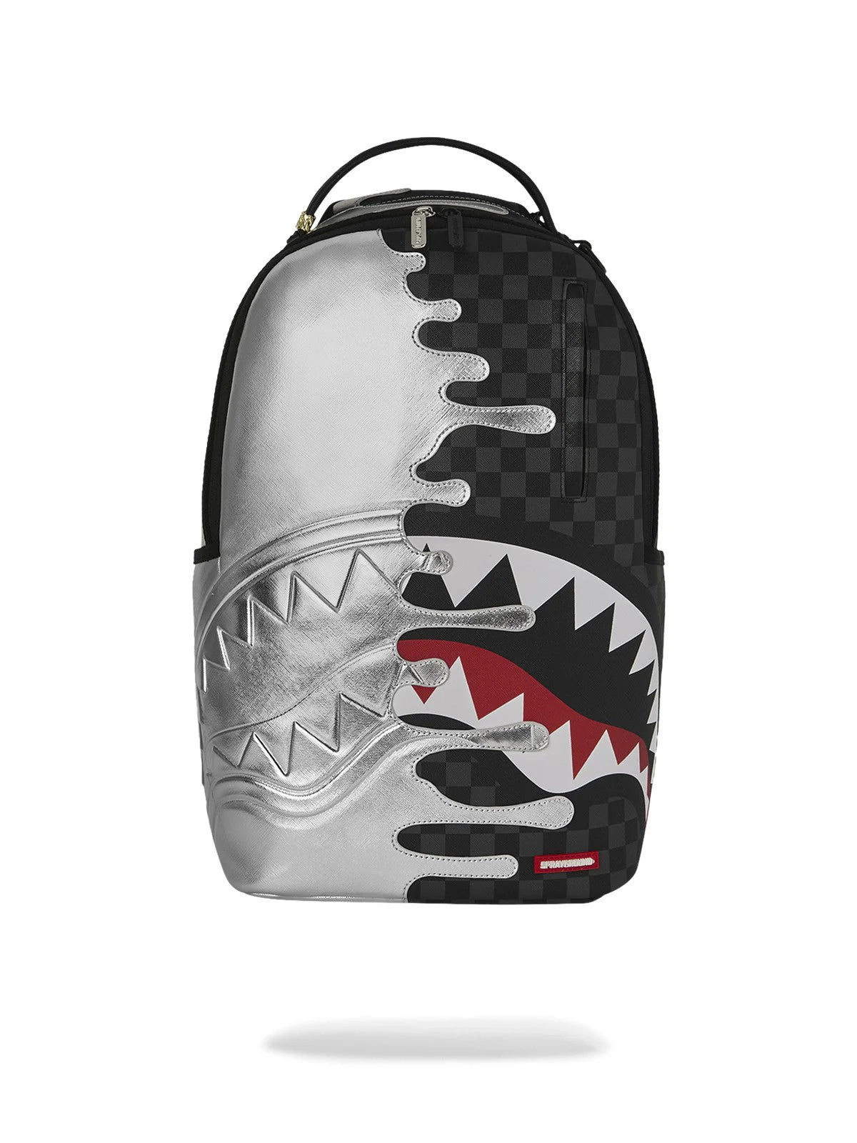 SILVER SIDE DRIP  BLACK CHECK DLXSV BACKPACK SPRAYGROUND