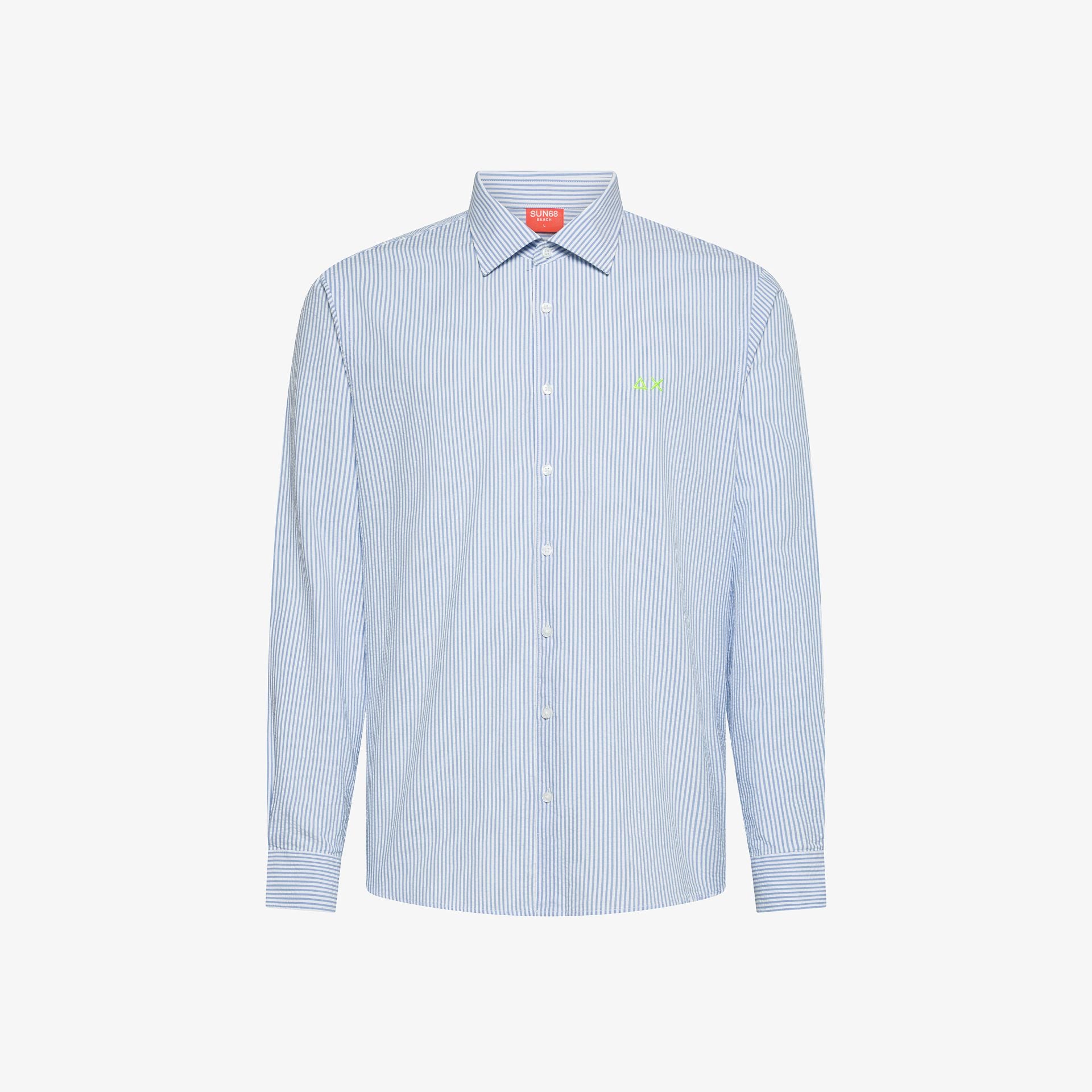 SHIRT FANCY STRIPE BEACH L/S