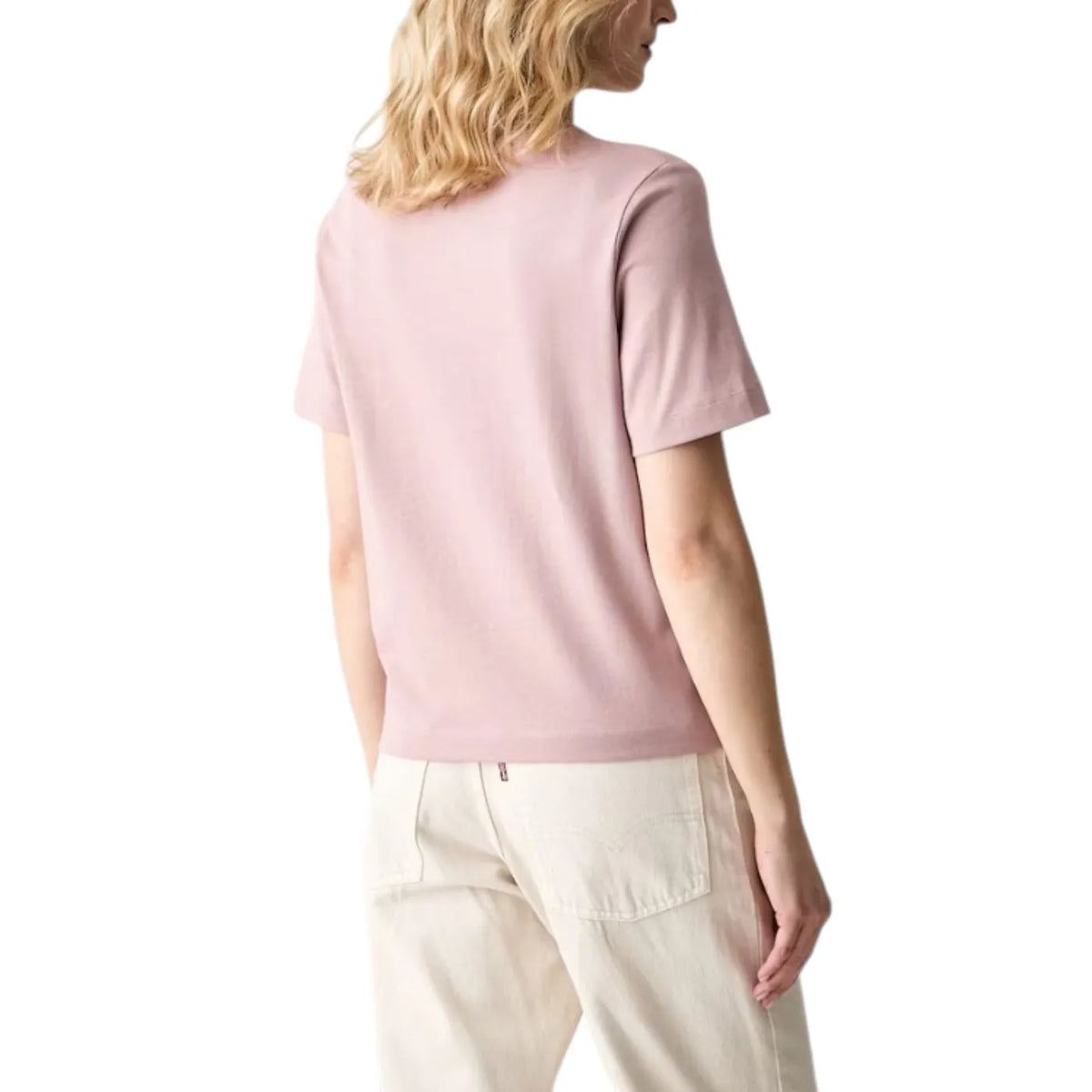 T-shirt con logo in strass