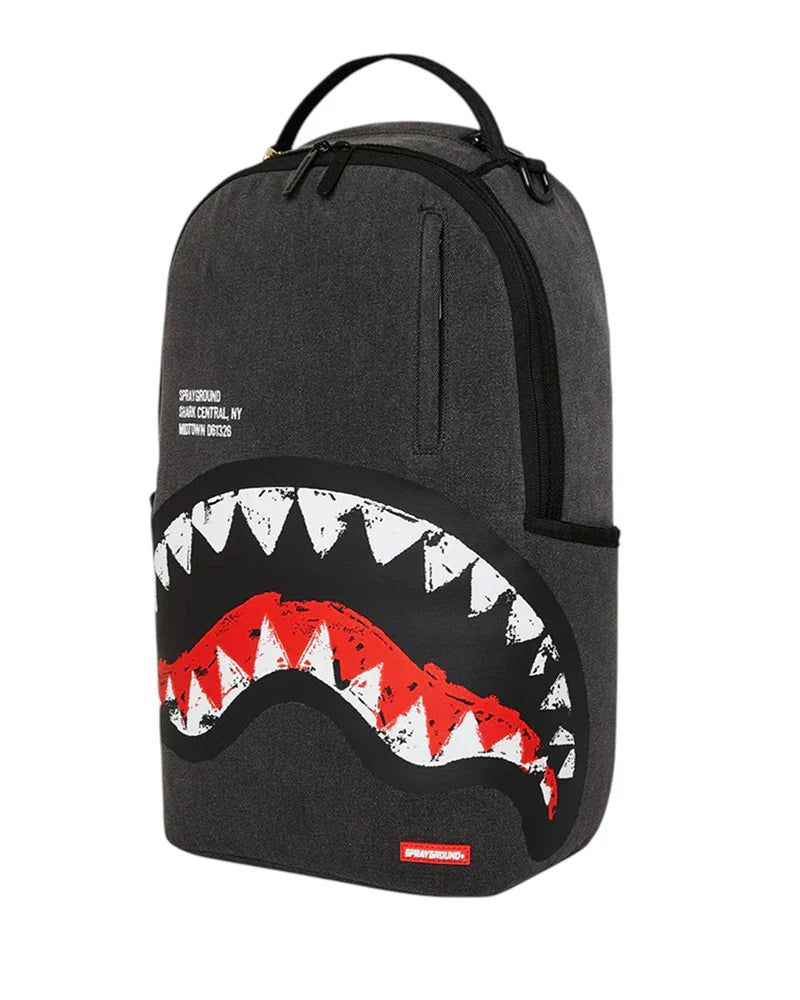 ZAINO SPRAYGROUND SHARK CENTRAL PAINTED