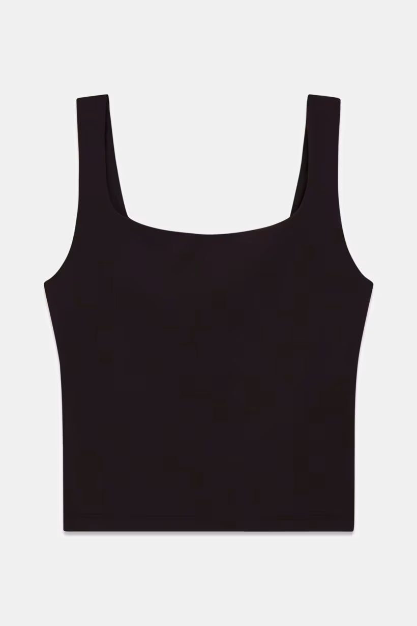 Top a canotta in misto nylon