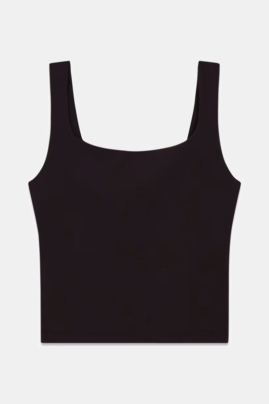 Top a canotta in misto nylon