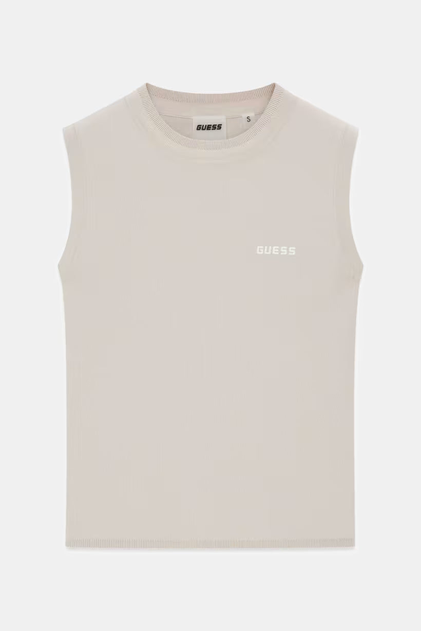 Top maglione senza maniche