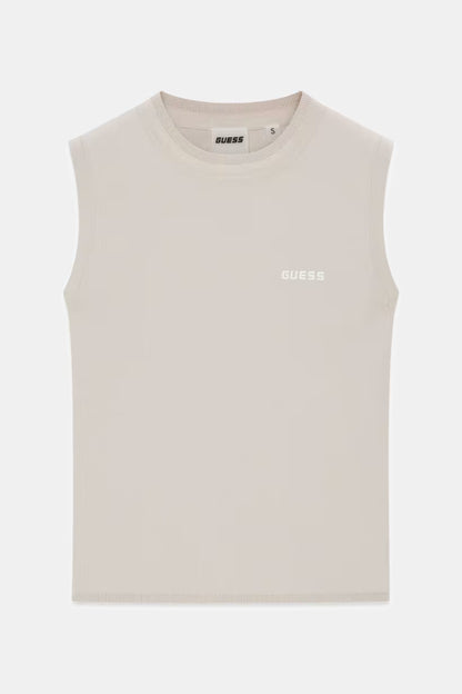 Top maglione senza maniche
