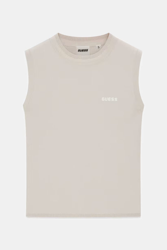 Top maglione senza maniche
