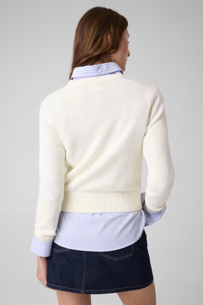 Maglione logo con intarsi