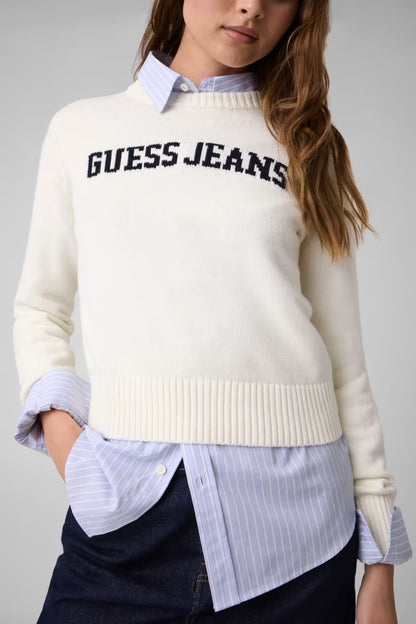 Maglione logo con intarsi