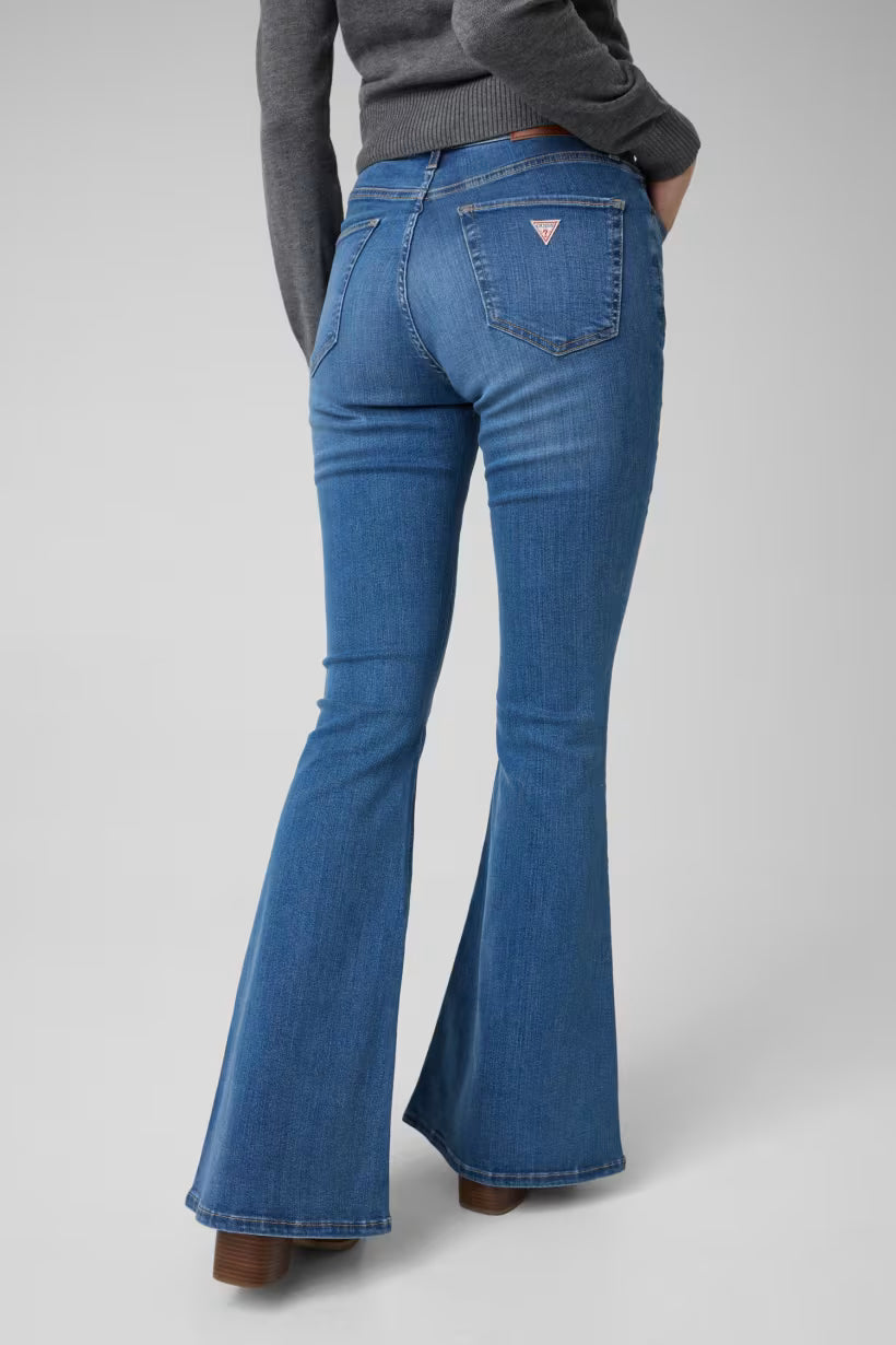 Jeans a zampa a vita alta