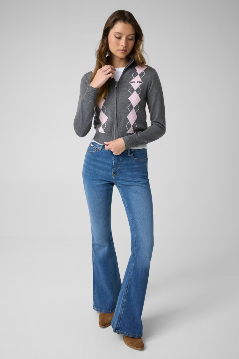 Jeans a zampa a vita alta