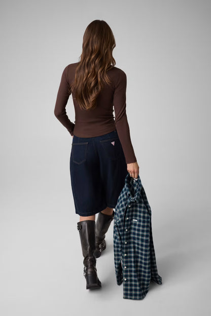 Maglione a collo alto con logo a patch