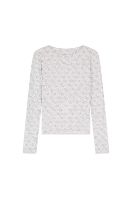 Top a Maglia Logo 4G stampato sopra
