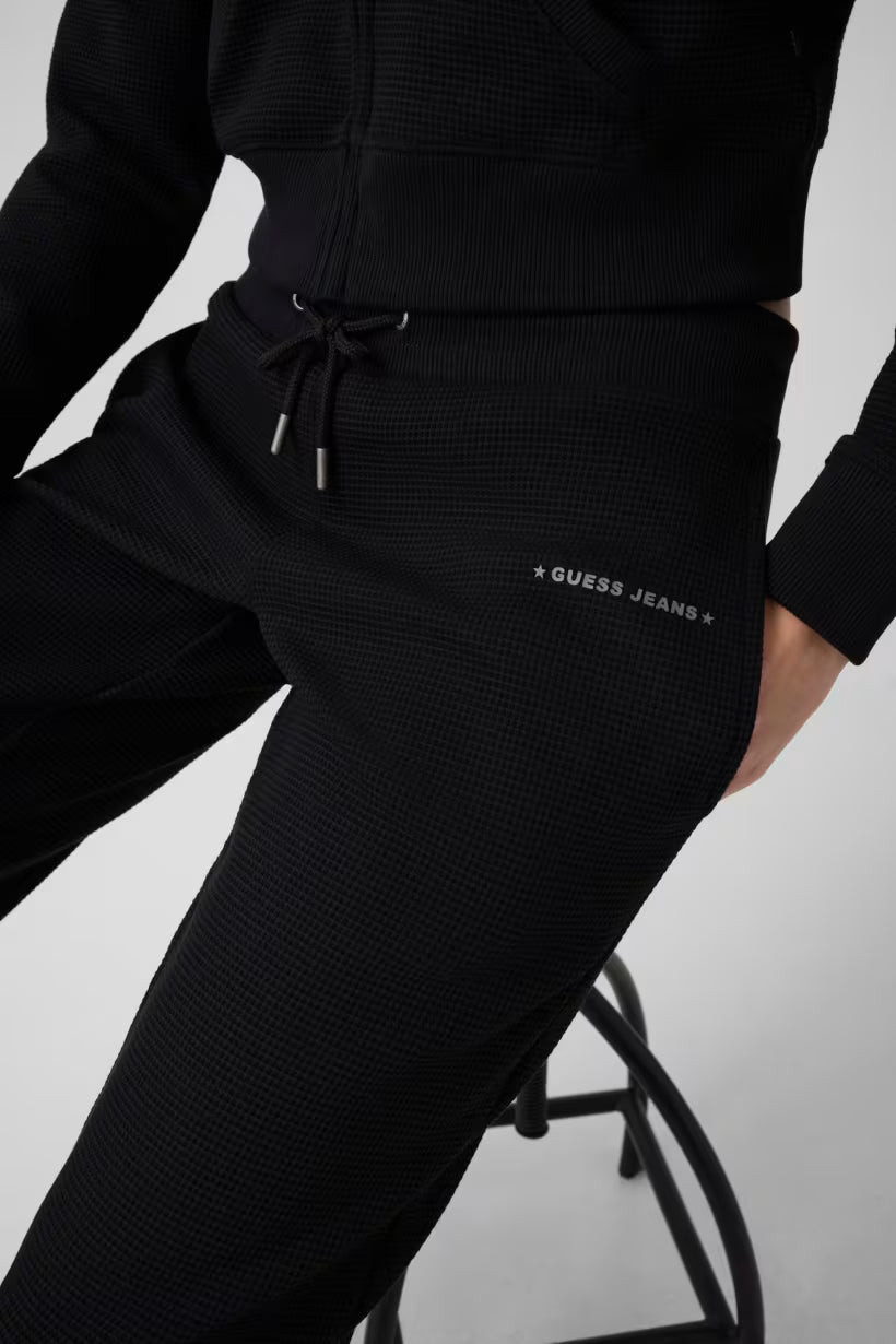 Jogger in cotone a nido d'ape