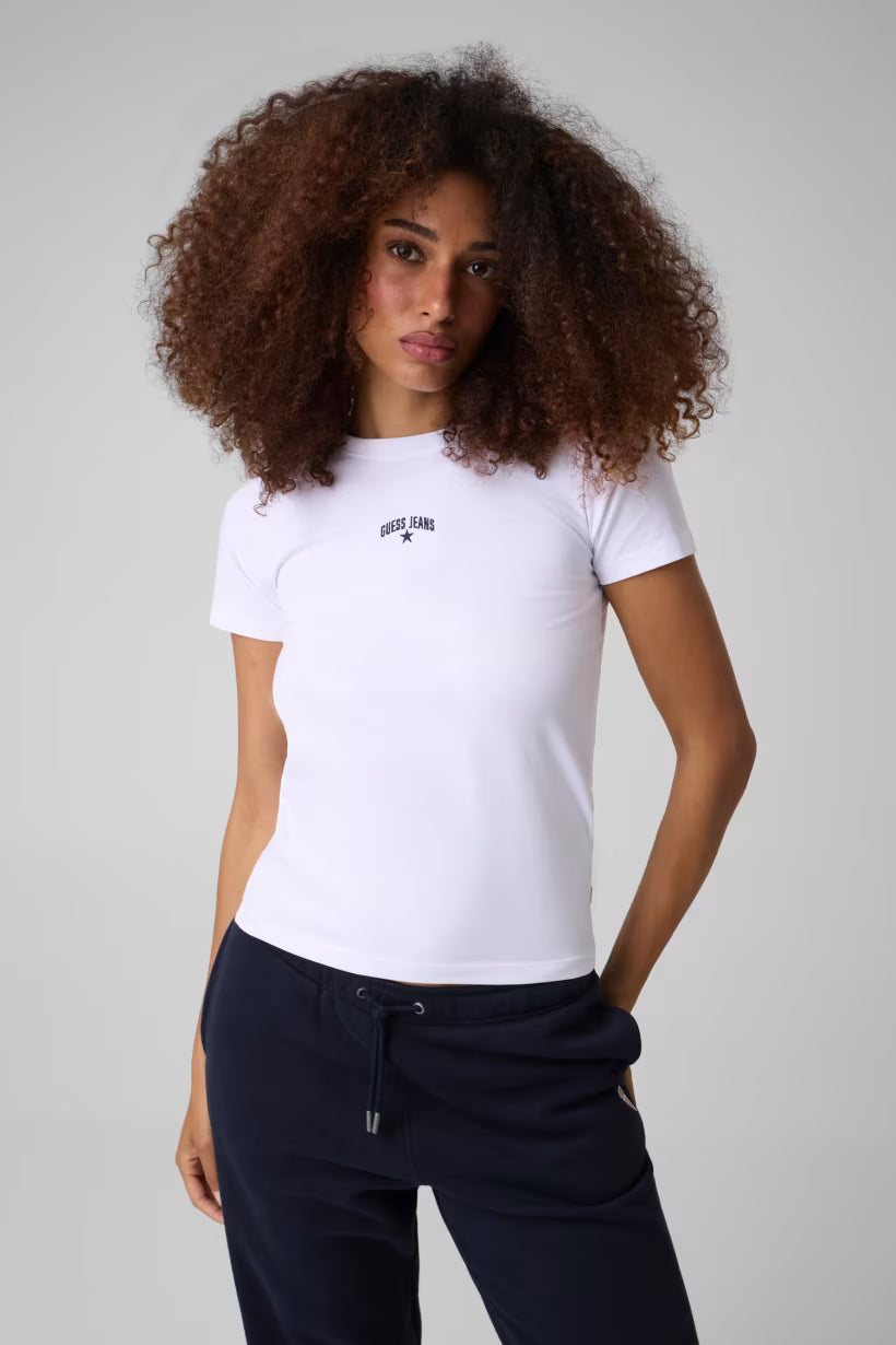 T-shirt con logo ricamato