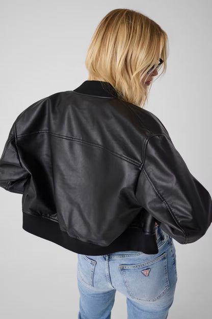 Giacca bomber in similpelle