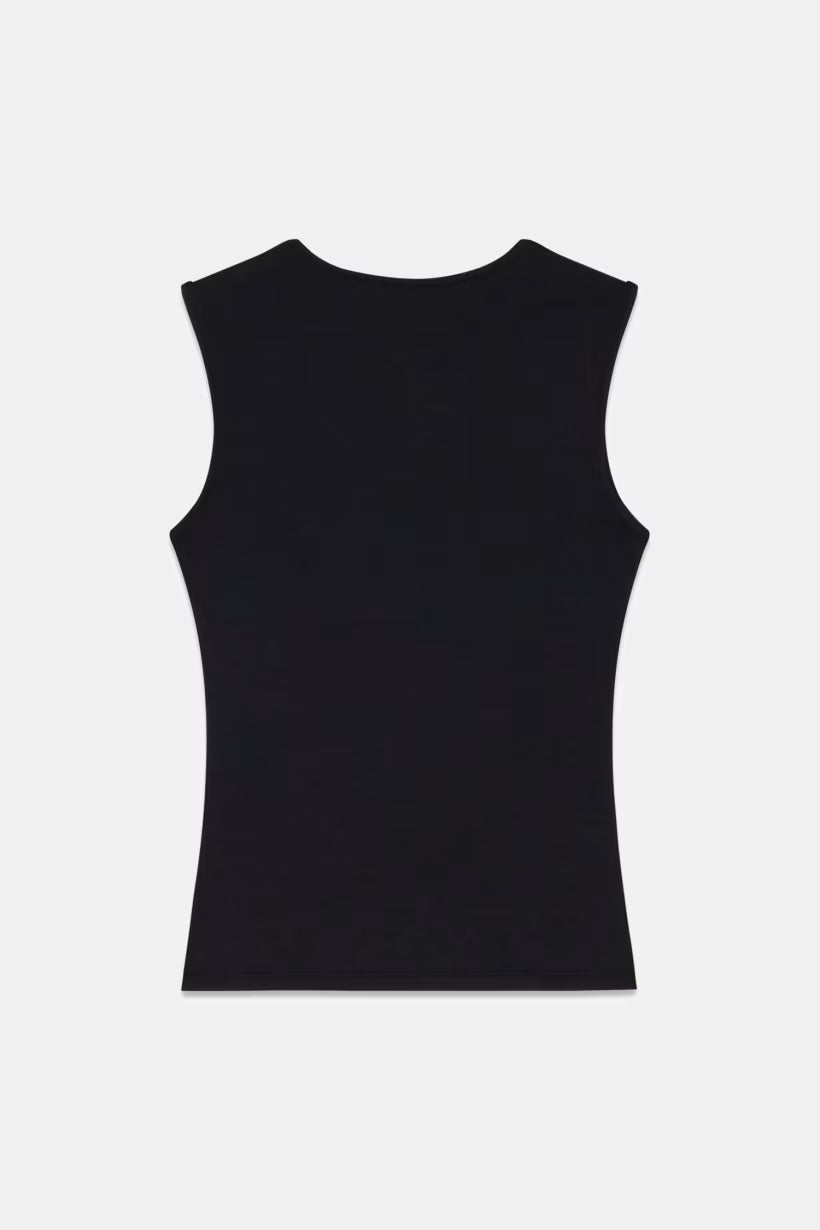 Top con logo di strass